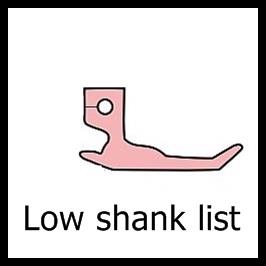 sq low shank list